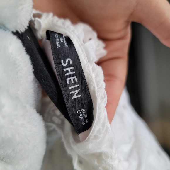 SHEIN eyelet Ruffle Trim blouse - Picture 8 of 16